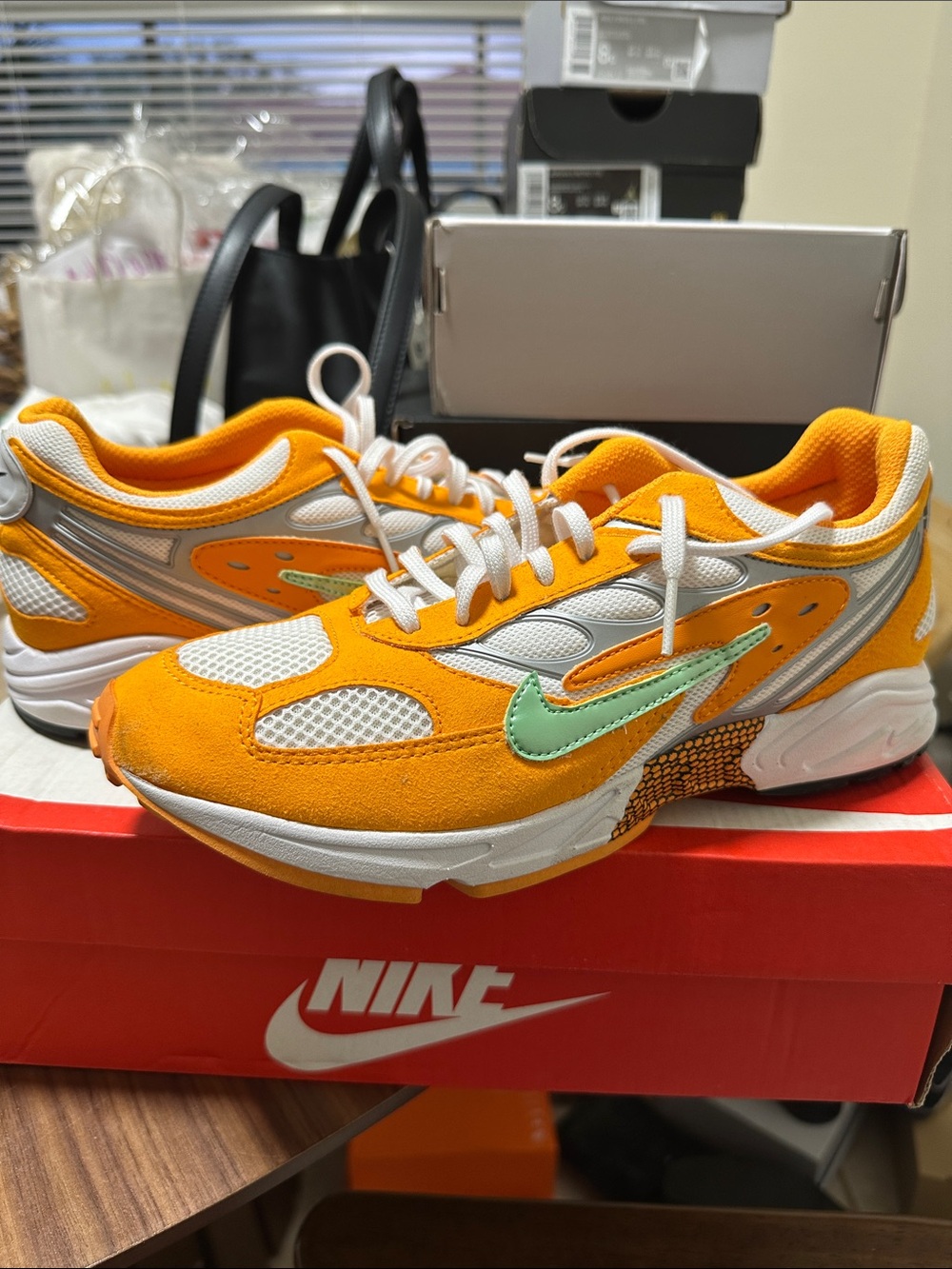 Nike Air Ghost Racer - Orange Peel/Aphid Green Sneakers